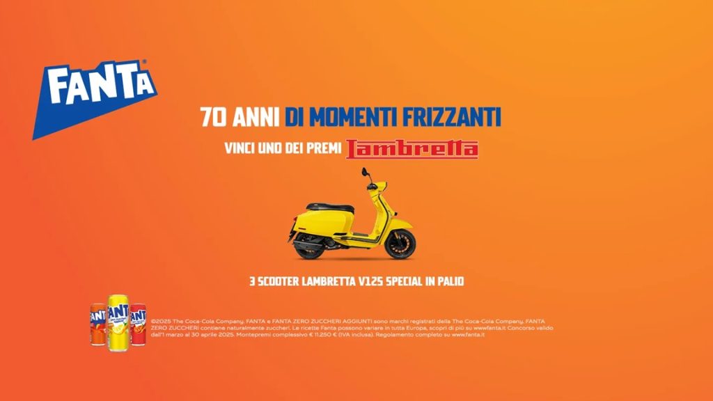 "Fanta 70 vinci uno scooter"