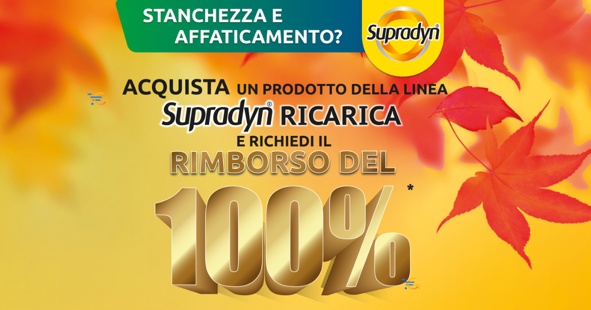 Supradyn Ricarica, 100% rimborsato