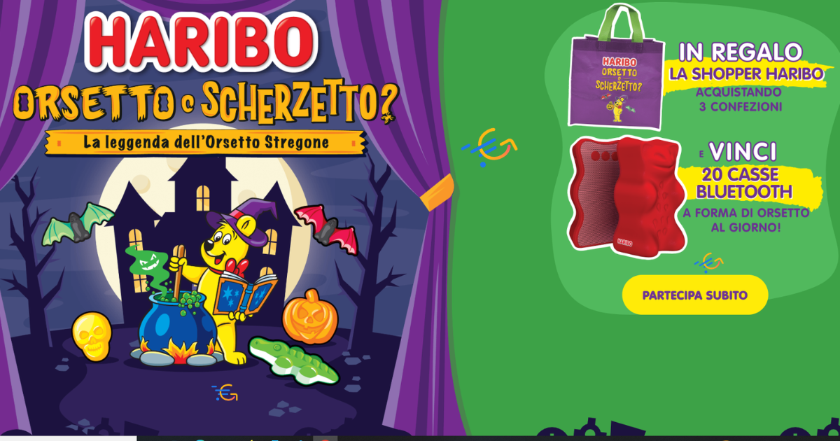 Haribo vinci casse Bluetooth ad orsetto